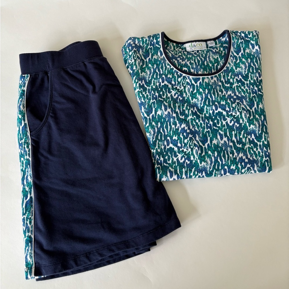 ⛳️🎾Women's Skort Set, Navy/Green, Small